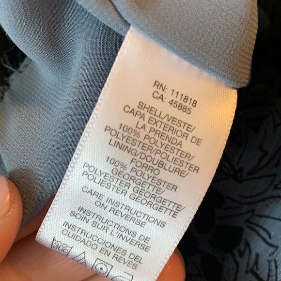 Michael Kors Blue & Black Blouse Size XS - Picture 4 of 4